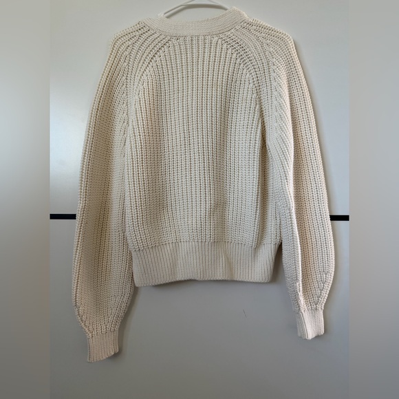 Everlane The Texture Cotton Cardigan Ivory Women’s Size M Cotton Blend button up - Picture 5 of 16